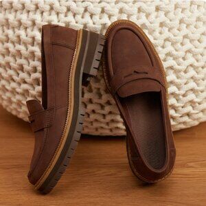 Tom's Cara Loafer - Dark Brown Leather